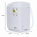 Mini Lavadora Semiautomática Petit MiniLav Pro 2kg — Lava e Centrifuga com 5 Programas